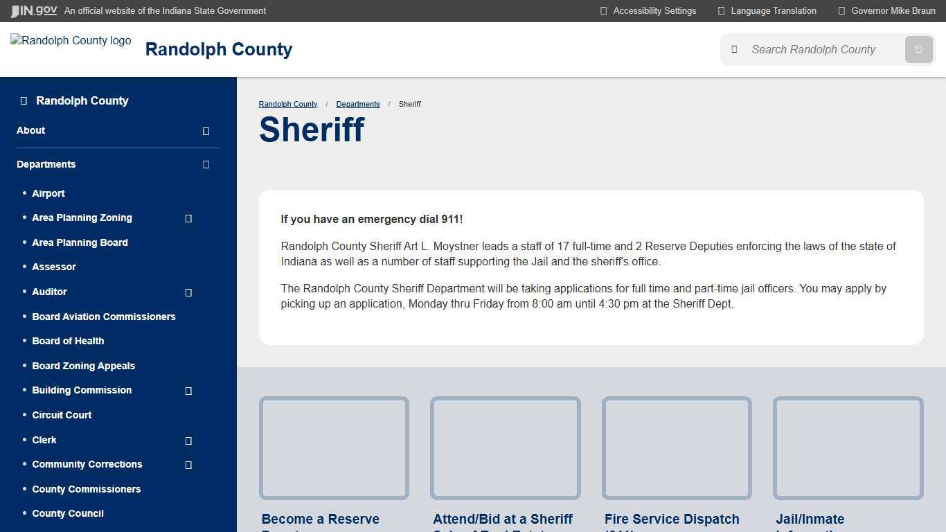Randolph County: Sheriff
